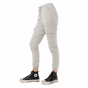 NWT Light Terry Women’s Cargo Hiking Pants Lightweight Joggers Gray Grey